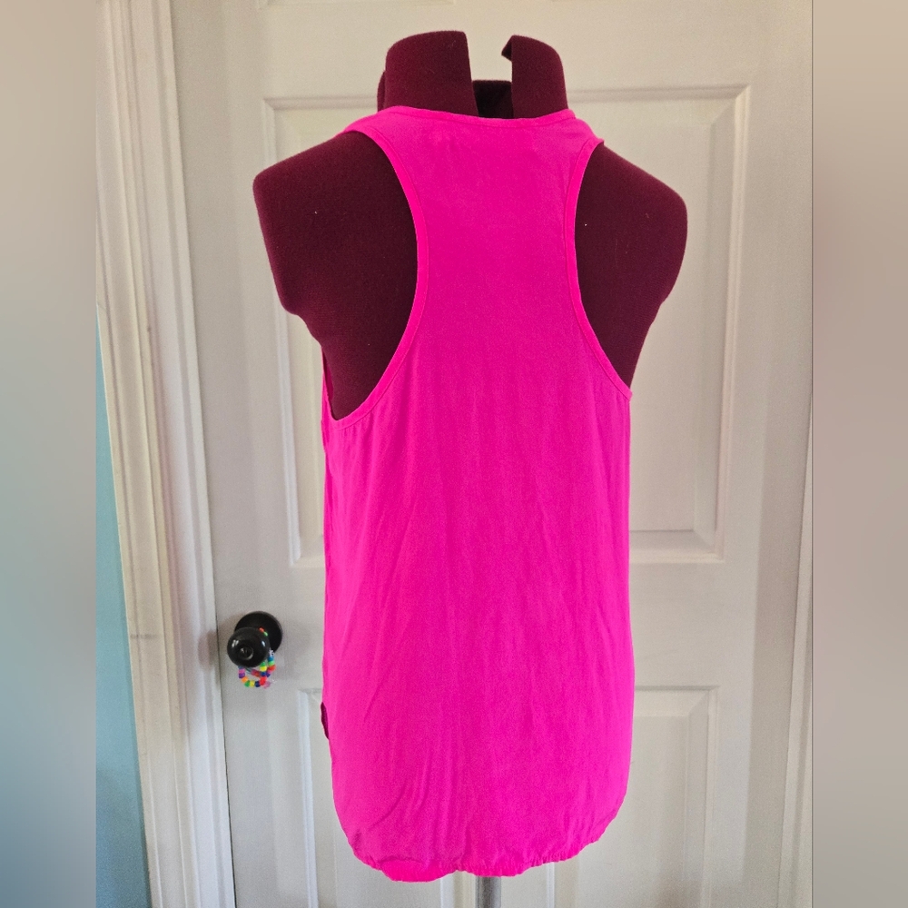Amanda Uprichard Small Silk Pink Tank Top - Picture 3 of 9